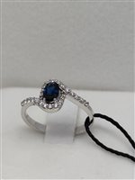 Anello Gemoro Donna Zaffiri in Oro bianco Diamante AC410BIA.ZF